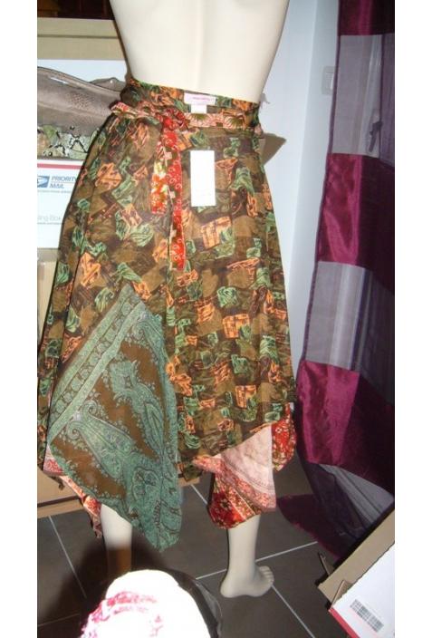two in one ! skirt 100% silk