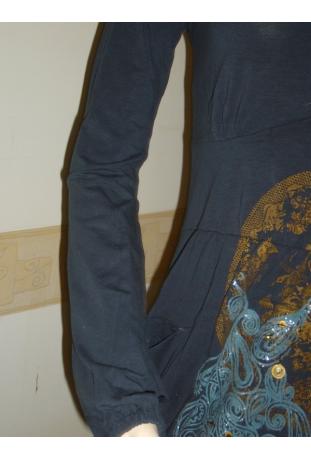 Pianurastudio : dress rolls color blue/grey collection autumn 20