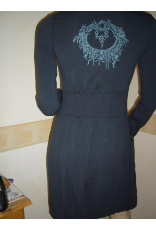 Pianurastudio : dress rolls color blue/grey collection autumn 20