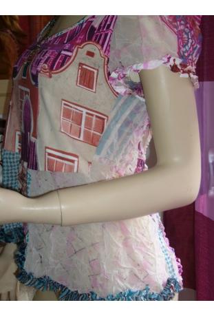 chemisier STQ collection 2007 motif village