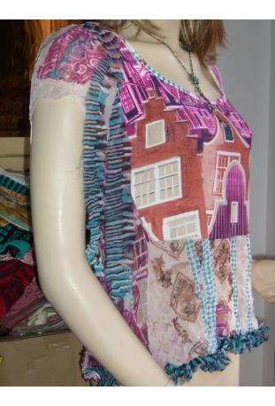 chemisier STQ collection 2007 motif village