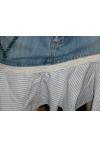 MetF G - mini jupe jean et broderie anglaise