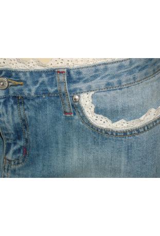 MetF G - jean skirt and english Embroidery