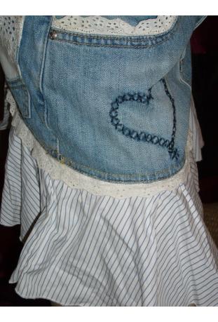 MetF G - jean skirt and english Embroidery