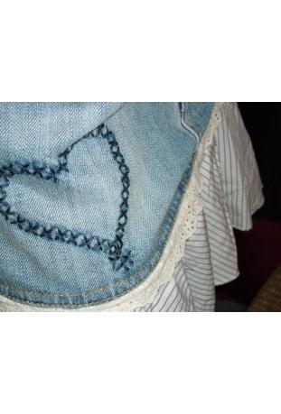 MetF G - jean skirt and english Embroidery