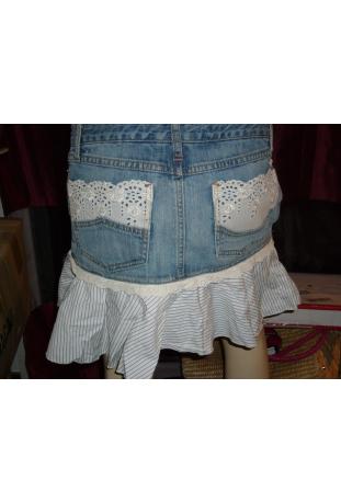 MetF G - jean skirt and english Embroidery