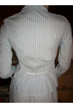 chemise MetFG blanche/bleu ciel