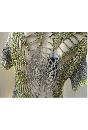 SAVE THE QUEEN : gilet crochet main modèle ETOILE - collection été 2012