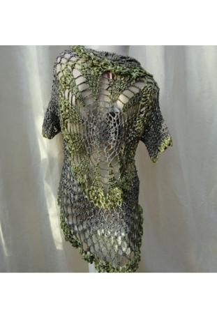 SAVE THE QUEEN : gilet crochet main modèle ETOILE - collection été 2012