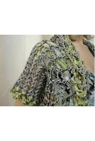 SAVE THE QUEEN : gilet crochet main modèle ETOILE - collection été 2012