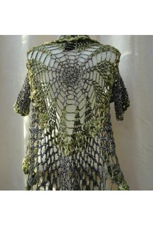SAVE THE QUEEN : gilet crochet main modèle ETOILE - collection été 2012