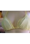 maillot de bains ETAM résille jaune/doré/blanc