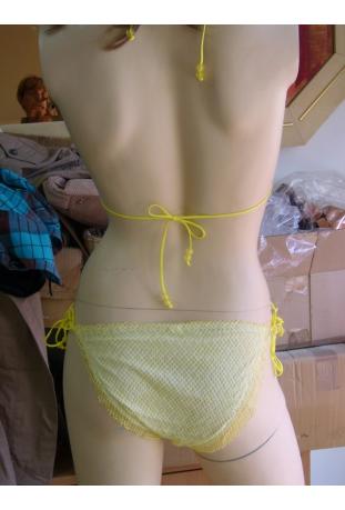 maillot de bains ETAM résille jaune/doré/blanc