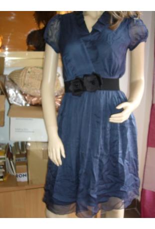 cocktail dress 100% silk blue - 2007/2008