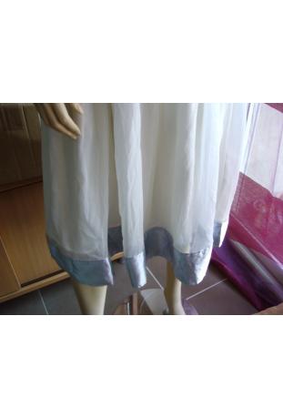 robe cocktail 100% soie blanc/argent 07/08