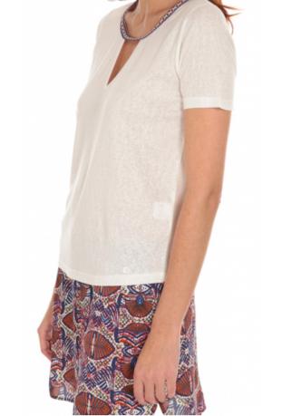 LPB : t-shirt bande ethnique ref S164008 - collection printemps/été 2016