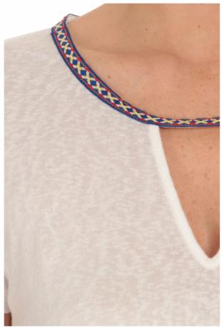 LPB : t-shirt bande ethnique ref S164008 - collection printemps/été 2016