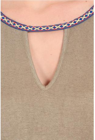 LPB : t-shirt bande ethnique ref S164008 - collection printemps/été 2016