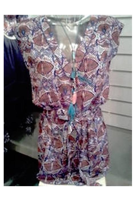 LPB : robe courte imprimée ref S166002 - collection printemps/été 2016