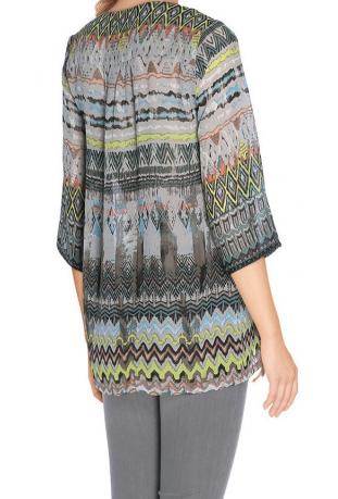 LPB : blouse voile imprimé ref S165702 - collection printemps/été 2016