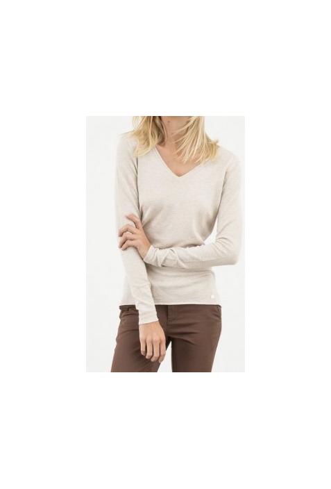 LPB : pull col V maille lurex ref W163001 - collection automne/hiver 2016-2017