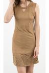 LPB : robe suédine découpes laser ref W160802 - collection automne/hiver 2016-2017