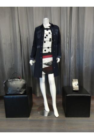 COP COPINE : robe avec empiècements satinés modèle SATOU - collection automne/hiver 2016-2017