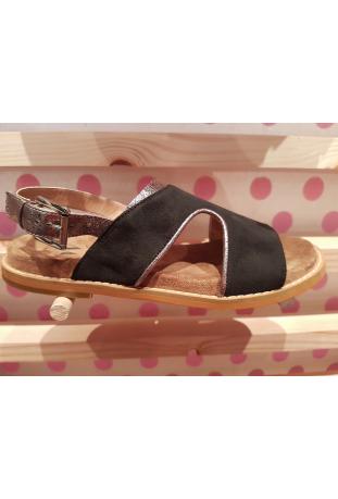 VANESSA WU : sandales plate noire - collection été 2017