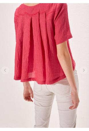 COP COPINE : top avec détails plissés modèle TENDRE - collection printemps/été 2017