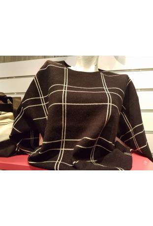 ORFEO - PARIS : pull à carreau modèle FACE ref SWT858 - collection printemps/été 2017