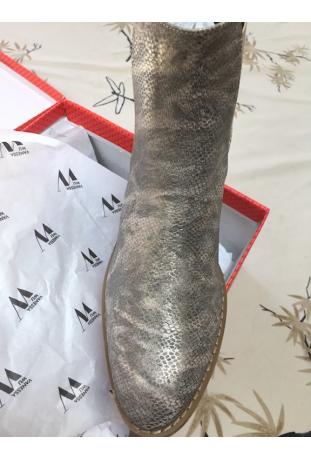 VANESSA WU : boots CHELSEA effet serpent - collection printemps/été 2017