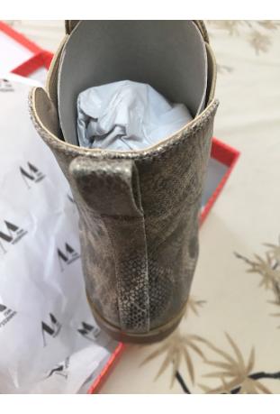 VANESSA WU : boots CHELSEA effet serpent - collection printemps/été 2017