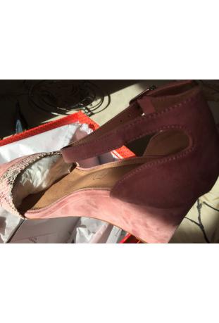 VANESSA WU : sandales compensées roses ref SD1603RS - collection printemps/été 2017