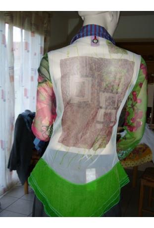 chemisier queue de pie dominante vert