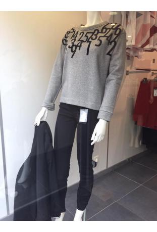 COP COPINE : pull Jacquard bicolore modèle NOMBRE - collection automne/hiver 2017-2018