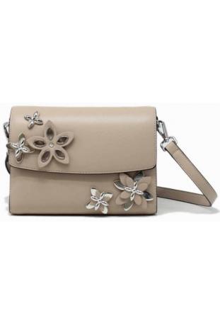 TOM&EVA HIVER 2017-018 : Mini Sac à Rabat Bandoulière Décorées Fleurs en Relief 17E-1843