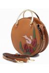 TOM&EVA HIVER 2017-018 : sac à main rond avec décoration florale ref 17E-1864