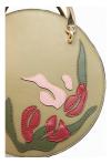 TOM&EVA HIVER 2017-018 : sac à main rond avec décoration florale ref 17E-1864