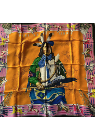 Foulard Hermès WASH intitulé "PANI LA SHAR PAWNEE" - EXTREMEMENT RARE ET RECHERCHE : épuisé sur le site !