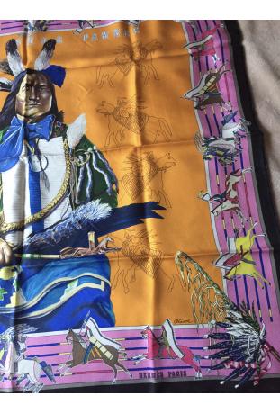 Foulard Hermès WASH intitulé "PANI LA SHAR PAWNEE" - EXTREMEMENT RARE ET RECHERCHE : épuisé sur le site !