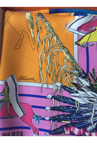 Foulard Hermès WASH intitulé "PANI LA SHAR PAWNEE" - EXTREMEMENT RARE ET RECHERCHE : épuisé sur le site !