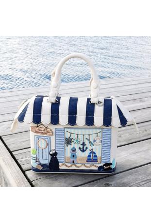 VENDULA LONDON : Sac à main «grab bag» modèle SEASIDE SOUVENIRS - collection été 2021 - Épuisé sur le site !