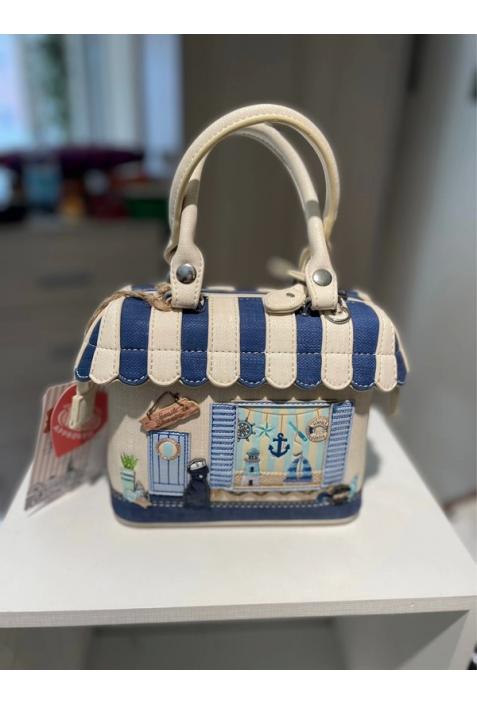 VENDULA LONDON : handbag « grab bag » SEASIDE SOUVENIRS  model - collection summer 2021 - Épuisé sur le site !