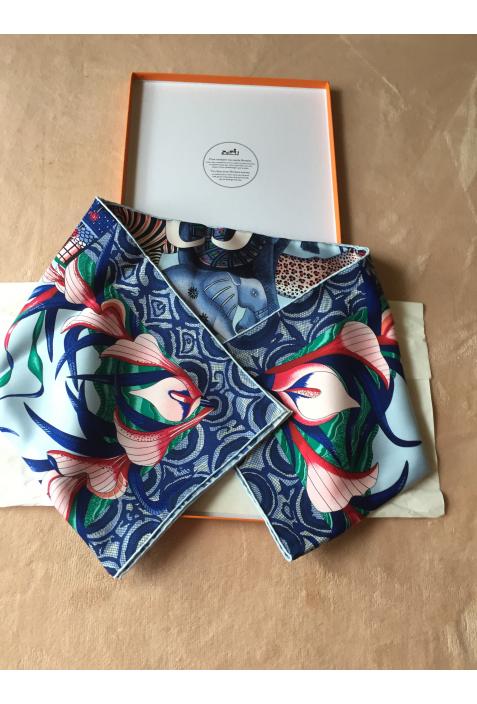 Foulard Hermès intitulé « LA MARCHE DU ZAMBEZE » : rare et recherché !