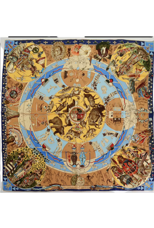 Foulard Hermès intitulé "Mythologie des hommes rouges" - EXTREMEMENT RARE ET RECHERCHE !