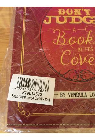 VENDULA LONDON : sac clutch modèle BOOK "don't judge a book by its cover"