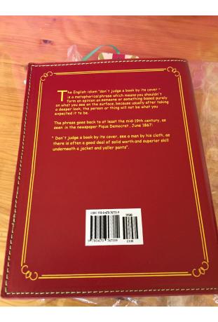 VENDULA LONDON : sac clutch modèle BOOK "don't judge a book by its cover"
