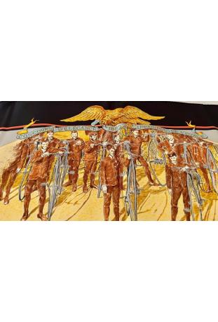 Foulard Hermès intitulé "Concours d'élégance - 1885 - limousines - EXTREMEMENT RARE ET RECHERCHE !