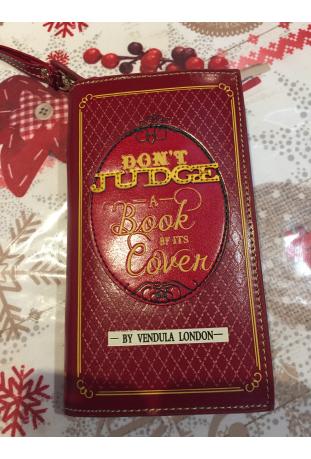 VENDULA LONDON : wallet « don't judge a book by its cover" rouge