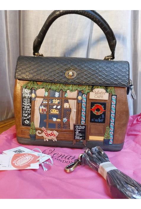 VENDULA LONDON : handbag « Grace bag » WINTER CAFE model - collection winter 2019-2020 - rare !